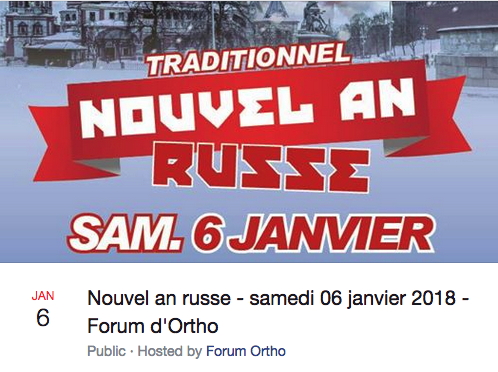 Bannière Facebook. Forum d|Ortho. Traditionnel Nouvel An russe. 2018-01-06